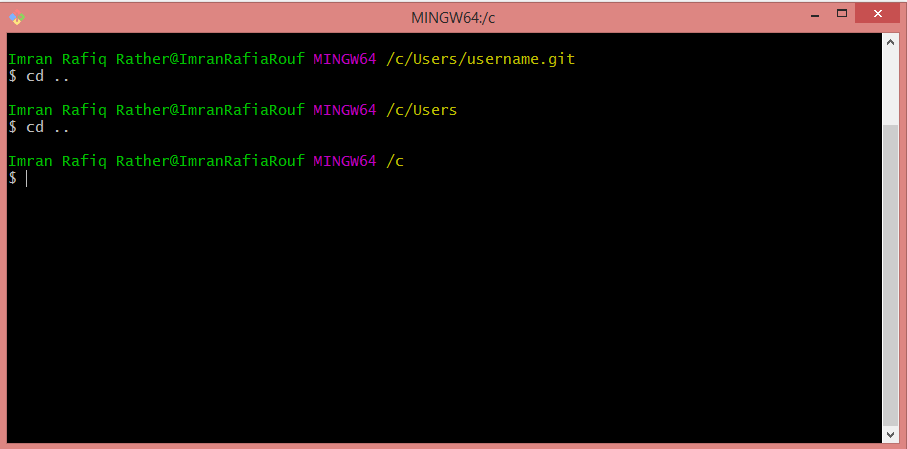 How To Change Folder Path In Git Bash