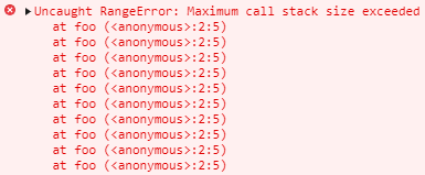 RangeError: Maximum Call Stack Size Exceeded