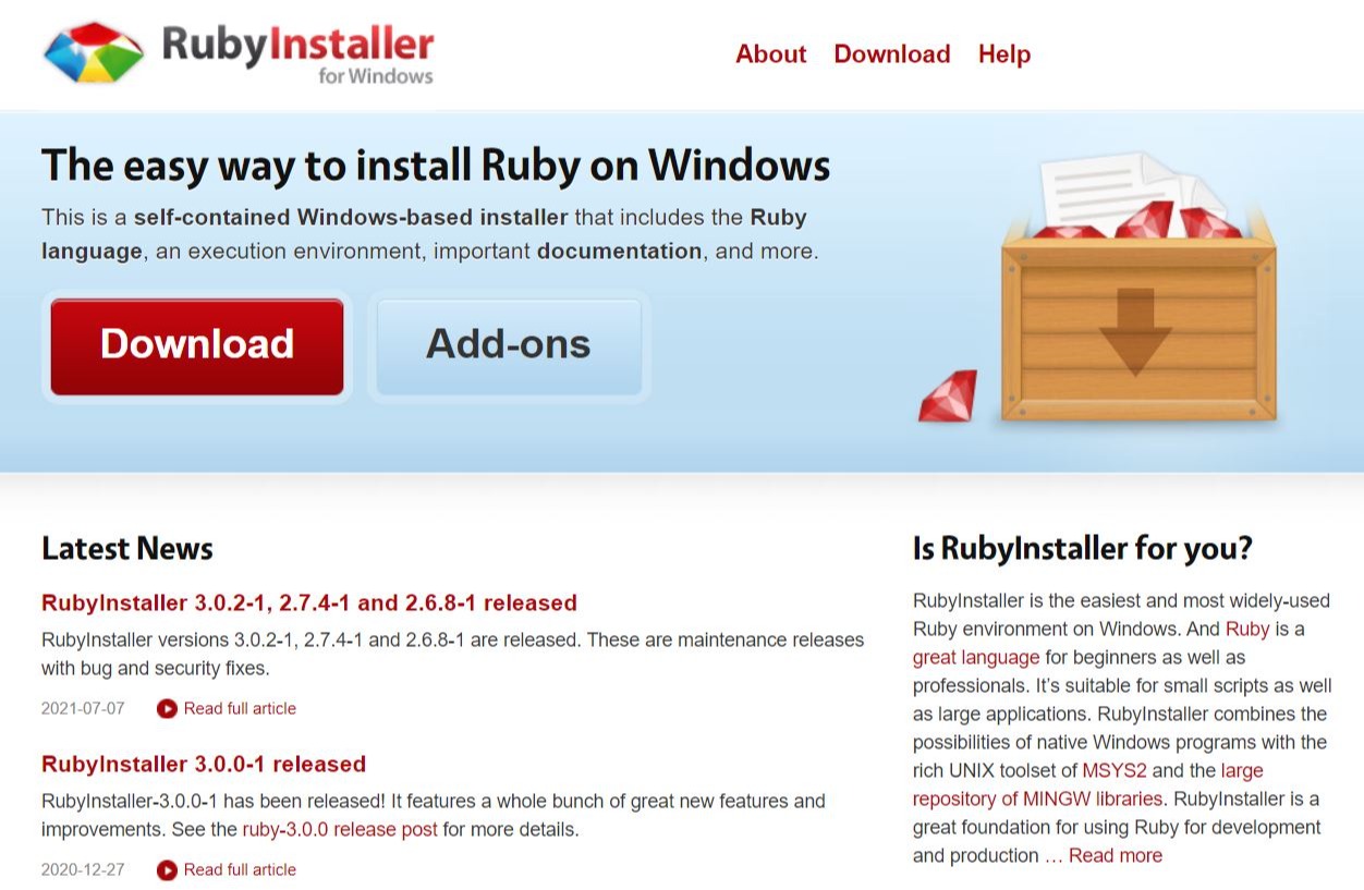 How to install Ruby on Windows