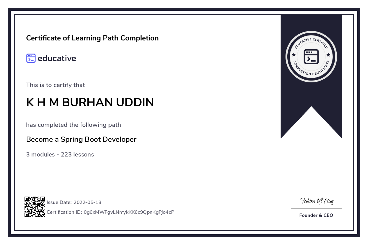 Personalized Path Certification