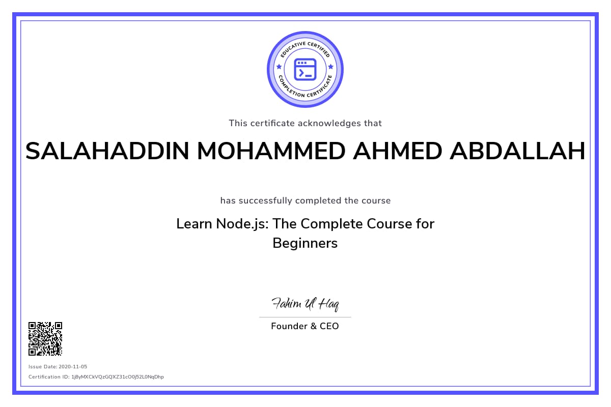 Personalized Path Certificate