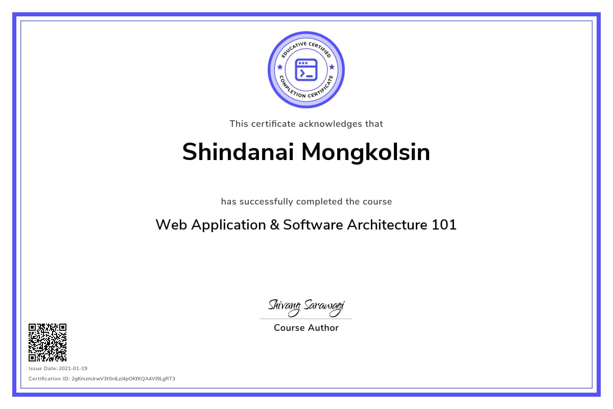 Personalized Path Certificate