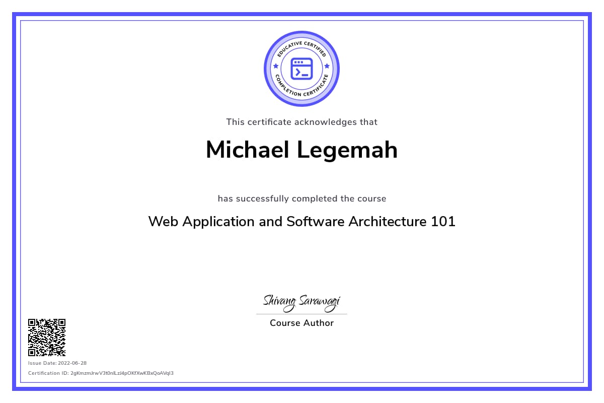 Personalized Path Certificate