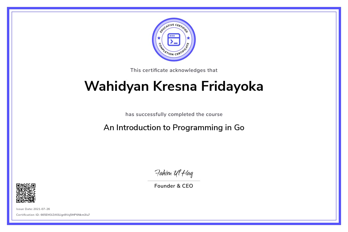 Personalized Path Certificate