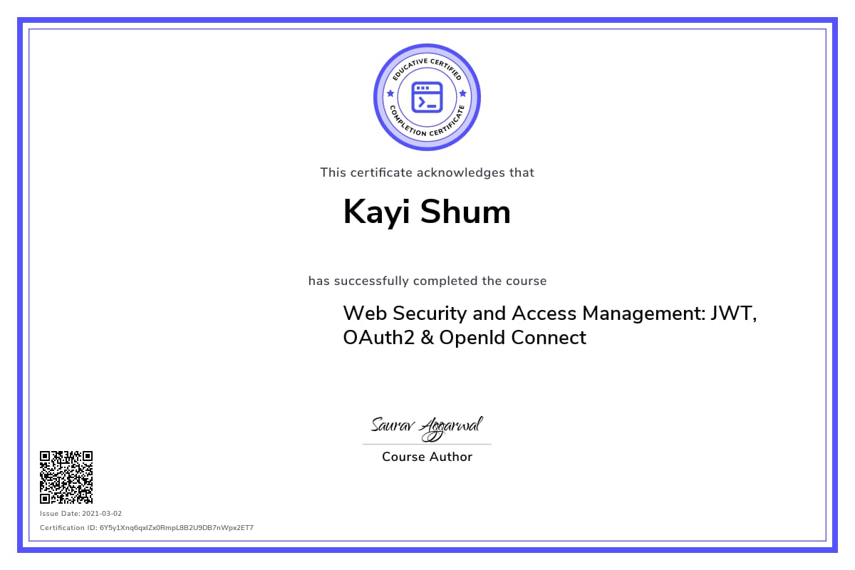 Personalized Path Certificate