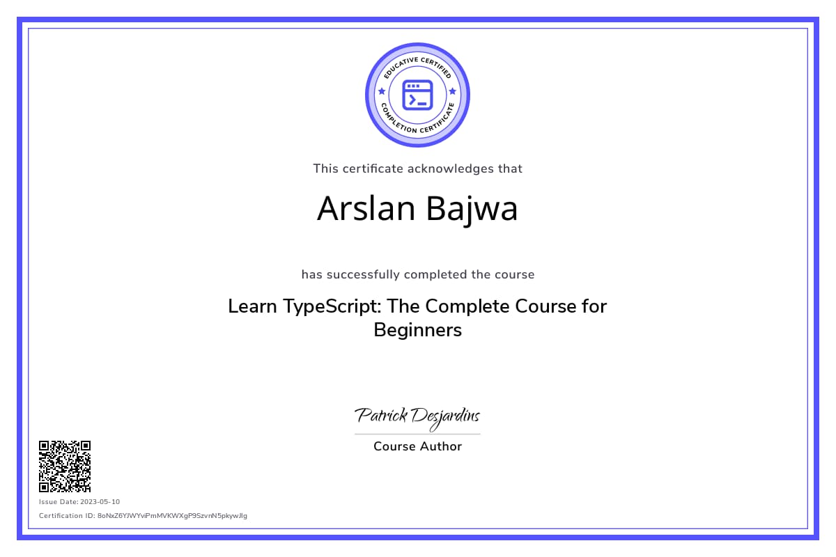 Course Certificate