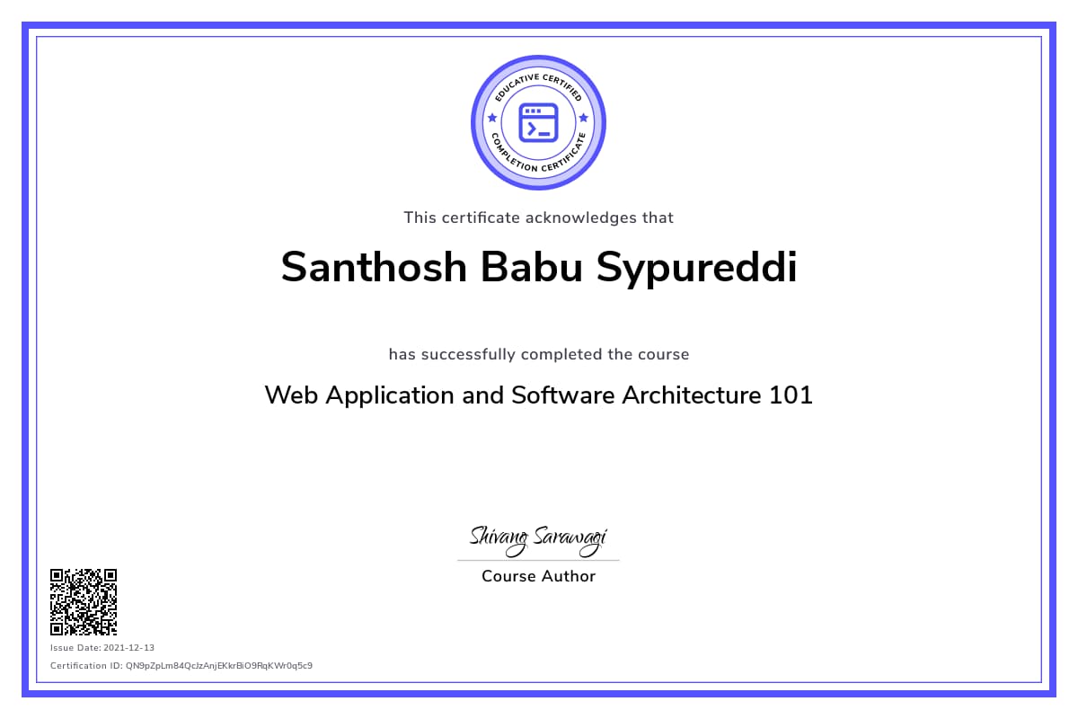 Personalized Path Certificate