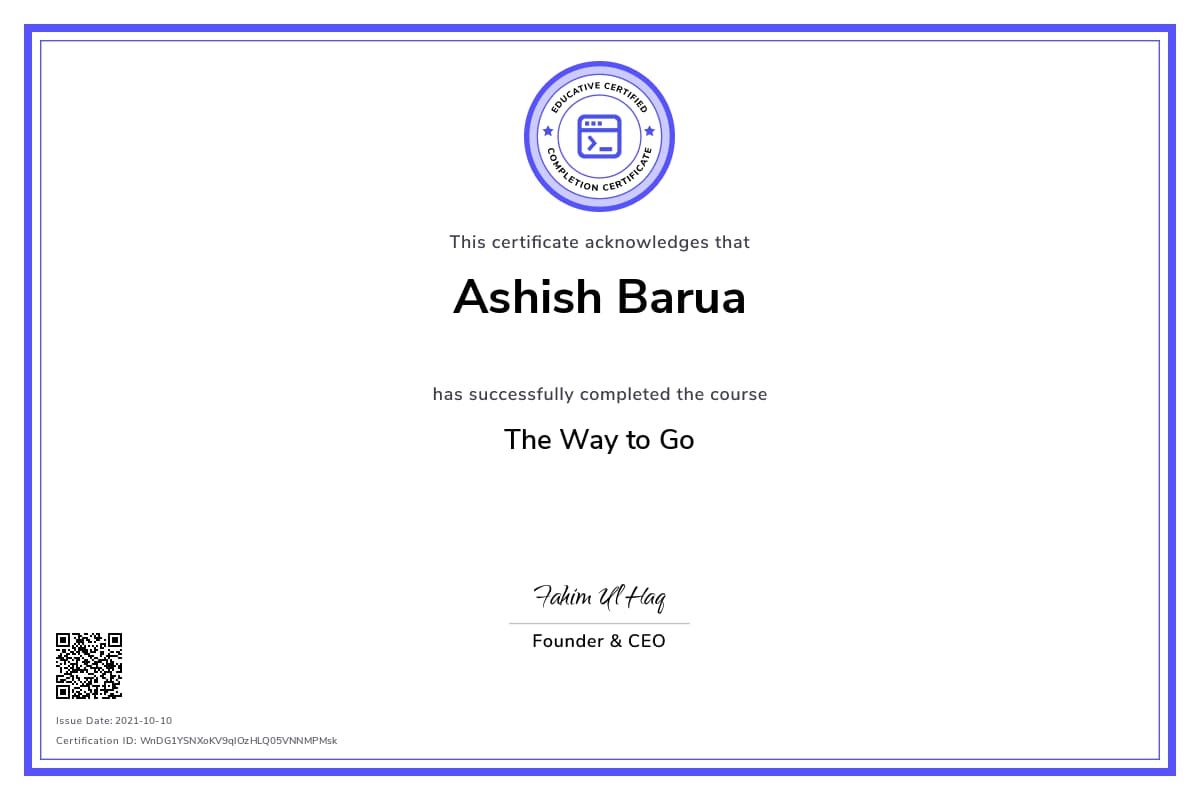 Personalized Path Certificate