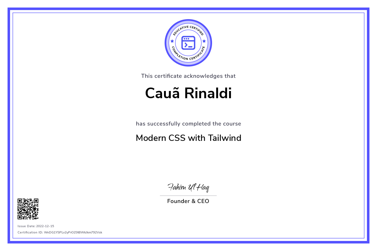 Personalized Path Certificate