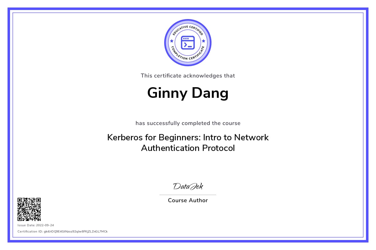 Personalized Path Certificate