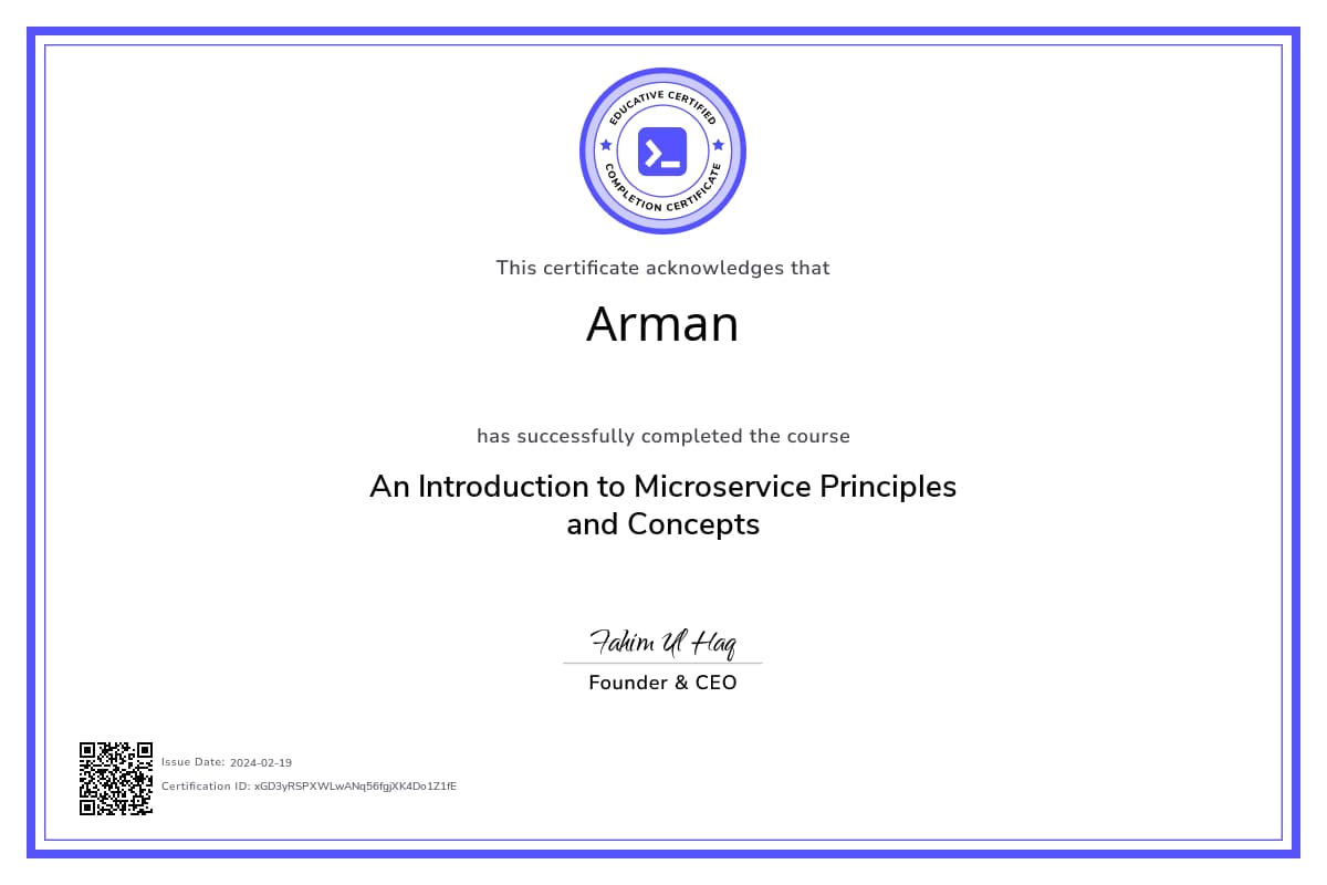 Course Certificate