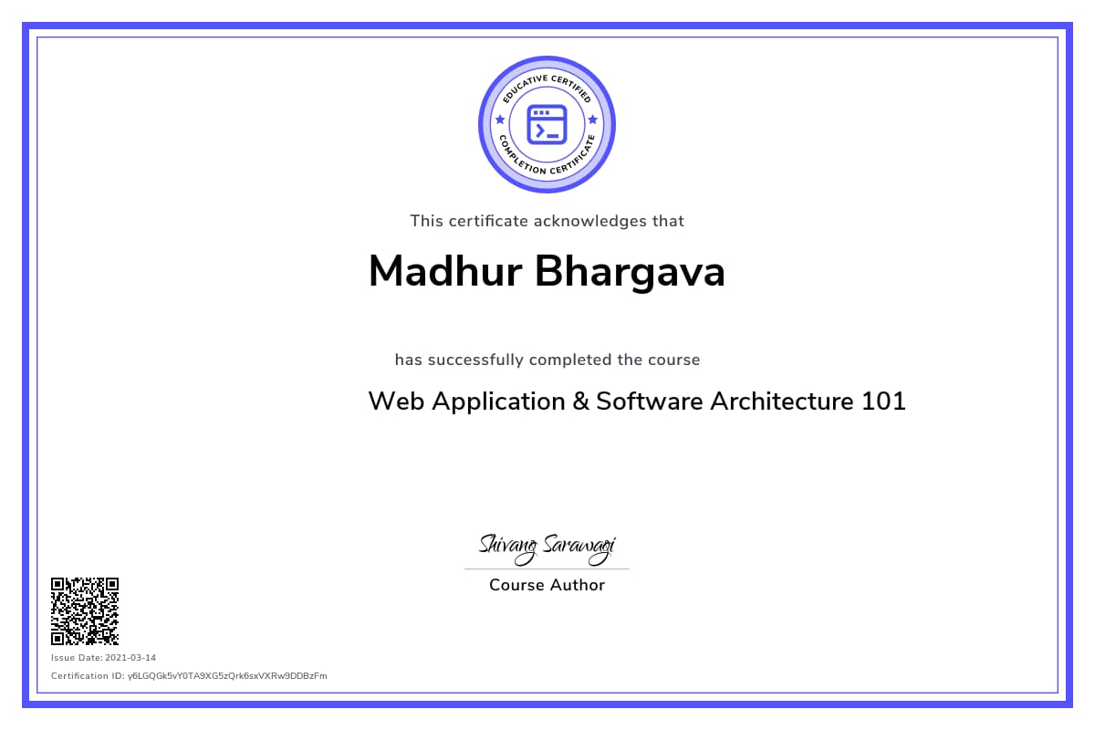 Personalized Path Certificate